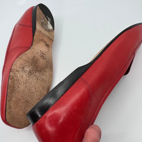 Enzo Angiolini Liberty Loafers Women’s Size 6.5M Red Leather Slip On flats - Picture 12 of 14